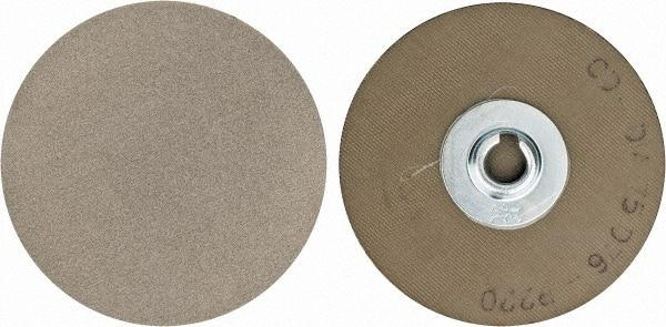 PFERD - 3" Disc Diam, 220 Grit, Diamond Quick Change Disc - Type R Attaching System, Coated, Brown, Fine Grade, 6,300 RPM, D76 Series - Benchmark Tooling