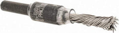 PFERD - 1/4" Brush Diam, Knotted, End Brush - 1/4" Diam Shank, 20,000 Max RPM - Benchmark Tooling