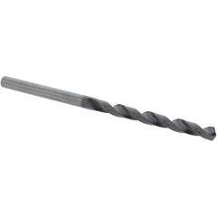 Guhring - 3.4mm 118° Solid Carbide Jobber Drill - FIREX Finish, Right Hand Cut, Spiral Flute, Straight Shank, 70mm OAL, Faceted Point - Benchmark Tooling