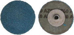 Tru-Maxx - 2" Disc Diam, 60 Grit, Zirconia Alumina Quick Change Disc - Type S Attaching System, Coated, Blue, Medium Grade - Benchmark Tooling