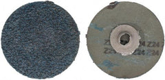 Tru-Maxx - 3" Disc Diam, 24 Grit, Zirconia Alumina Quick Change Disc - Type S Attaching System, Coated, Blue, Very Coarse Grade - Benchmark Tooling