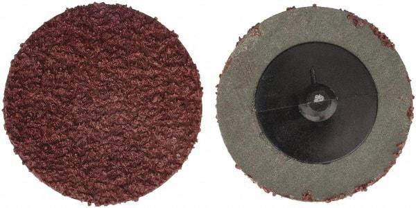 Tru-Maxx - 2" Disc Diam, 24 Grit, Aluminum Oxide Quick Change Disc - Type R Attaching System, Coated, Maroon, Very Coarse Grade - Benchmark Tooling