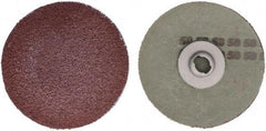 Tru-Maxx - 3" Disc Diam, 50 Grit, Aluminum Oxide Quick Change Disc - Type S Attaching System, Coated, Maroon, Coarse Grade - Benchmark Tooling