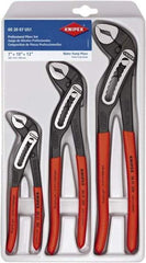 Knipex - 3 Piece Pipe Wrench & Water Pump Plier Set - Comes in Plastic Deep-Drawn Packaging - Benchmark Tooling