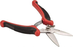 Wiss - 2-1/2" Length of Cut, Straight Pattern Multi-Purpose Snip - 8-1/2" OAL, Cushion Grip Handle - Benchmark Tooling