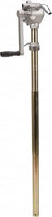 PRO-LUBE - Oil Lubrication 19 Strokes/Gal Flow Aluminum Rotary Hand Pump - For 15 to 55 Gal Container, Use with Diesel Fuel, Gasoline, Kerosene & Lubricating Oil, Do Not Use with Acids, Alkalis, Corrosive Media & Solvents - Benchmark Tooling