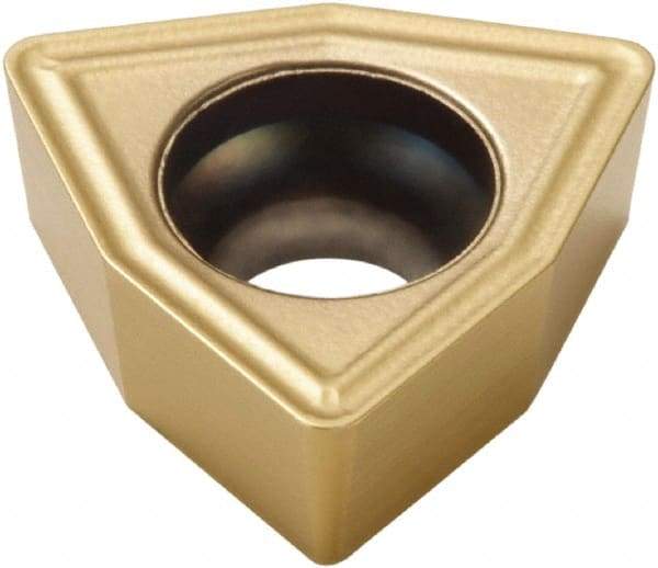 Seco - WCMX03 Grade T400D Carbide Indexable Drill Insert - TiAlN/TiN Finish, Trigon, 7/32" Inscribed Circle - Benchmark Tooling