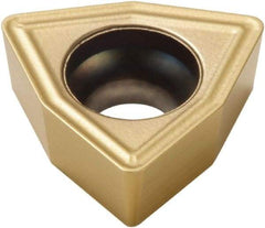 Seco - WCMX03 Grade T400D Carbide Indexable Drill Insert - TiAlN/TiN Finish, Trigon, 7/32" Inscribed Circle - Benchmark Tooling