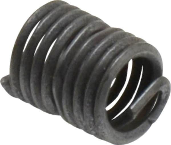 Recoil - M6x1 Metric Coarse, 2D, Stainless Steel Screw Locking Insert - 9-1/2 Free Coils, 12mm Overall Length, 7.4 to 7.95mm Outside Diameter, with Tang, Dry Film Lubricant - Exact Industrial Supply