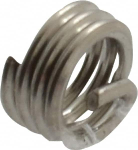 Recoil - #5-40 UNC, 1/8" OAL, Free Running Helical Insert - 3-1/4 Free Coils, Tanged, Stainless Steel, Bright Finish, 1D Insert Length - Benchmark Tooling