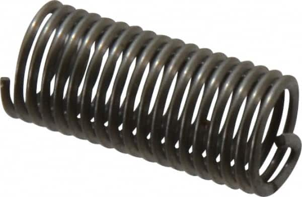 Recoil - 1/4-28 UNF, 3/4" OAL, Free Running Helical Insert - 17-5/8 Free Coils, Tanged, Stainless Steel, Bright Finish, 3D Insert Length - Benchmark Tooling