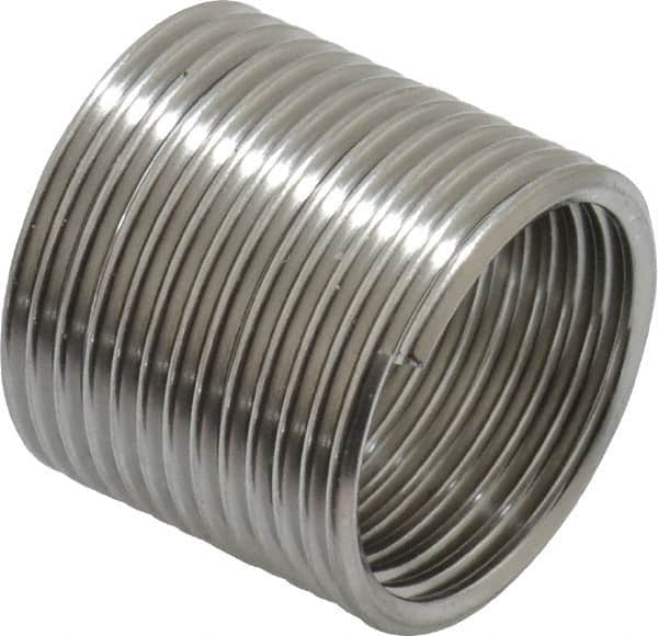 Recoil - M16x1.50 Metric Fine, 24mm OAL, Free Running Helical Insert - 13-1/8 Free Coils, Tanged, Stainless Steel, 1-1/2D Insert Length - Benchmark Tooling