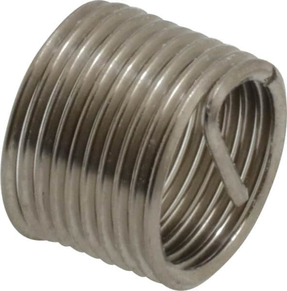 Recoil - M10x1.00 Metric Fine, 1/2" OAL, Free Running Helical Insert - 9-1/2 Free Coils, Tanged, Stainless Steel - Benchmark Tooling