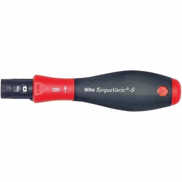 Wiha - 1 Piece, 0.4 to 1 N/m, Adjustable Torque Limiting Screwdriver - 1/4" Drive - Benchmark Tooling