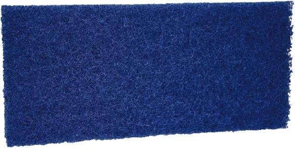 Remco - 10" Long x 4-1/2" Wide x 13/16" Thick Scouring Pad - Medium-Duty, Blue - Benchmark Tooling