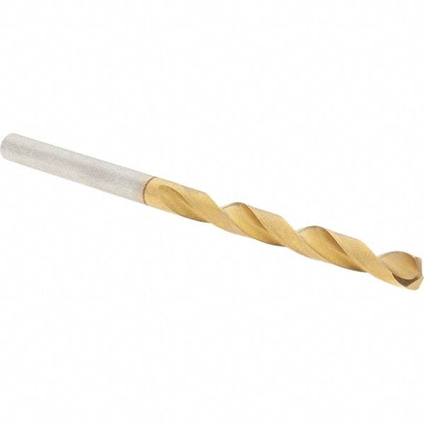Guhring - 11/64" 118° High Speed Steel Jobber Drill - TiN Finish, Right Hand Cut, Spiral Flute, Straight Shank, 80mm OAL, Standard Point - Benchmark Tooling