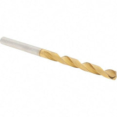 Guhring - 11/64" 118° High Speed Steel Jobber Drill - TiN Finish, Right Hand Cut, Spiral Flute, Straight Shank, 80mm OAL, Standard Point - Benchmark Tooling