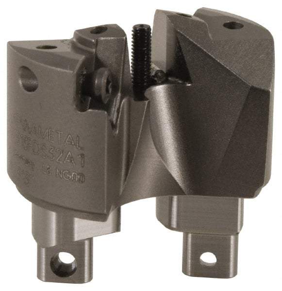 Kennametal - Series KSEM Plus, Head Connection FDS36, 37mm Max Diam Pilot Insert Drill Head - 14mm Pilot Drill Diam, 2 Nonpilot Inserts, 20mm Head Length - Benchmark Tooling