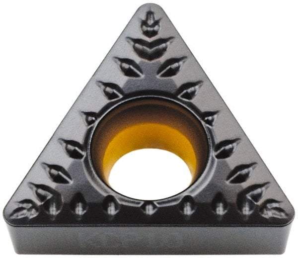 Kennametal - TCMT32.52 MP Grade KCP10 Carbide Turning Insert - TiCN/Al2O3 Finish, 60° Triangle, 3/8" Inscr Circle, 5/32" Thick, 1/32" Corner Radius - Benchmark Tooling