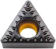 Kennametal - TCMT32.52 MP Grade KCP10 Carbide Turning Insert - TiCN/Al2O3 Finish, 60° Triangle, 3/8" Inscr Circle, 5/32" Thick, 1/32" Corner Radius - Benchmark Tooling