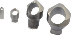 M.A. Ford - 4 Piece, 3/16 to 1-1/8" Head Diam, 82° Included Angle, Single End Countersink Set - Benchmark Tooling