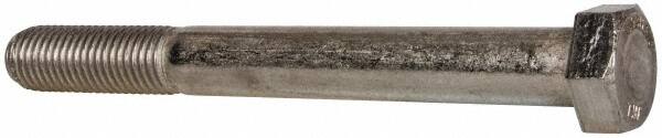 Value Collection - 7/8-9 UNC, 8" Length Under Head Hex Head Cap Screw - Partially Threaded, Grade 316 Stainless Steel, Uncoated, 1-5/16" Hex - Benchmark Tooling