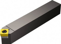 Sandvik Coromant - SSDC, Neutral Cut, 45° Lead Angle, 3/4" Shank Height x 3/4" Shank Width, Neutral Rake Indexable Turning Toolholder - 4-1/2" OAL, SCMT 09 T3 08 Insert Compatibility, Series CoroTurn 107 - Benchmark Tooling