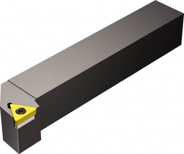 Sandvik Coromant - STGC, Left Hand Cut, -1° Lead Angle, 1" Shank Height x 1" Shank Width, Neutral Rake Indexable Turning Toolholder - 6" OAL, TCMT 16 T3 08 Insert Compatibility, Series CoroTurn 107 - Benchmark Tooling