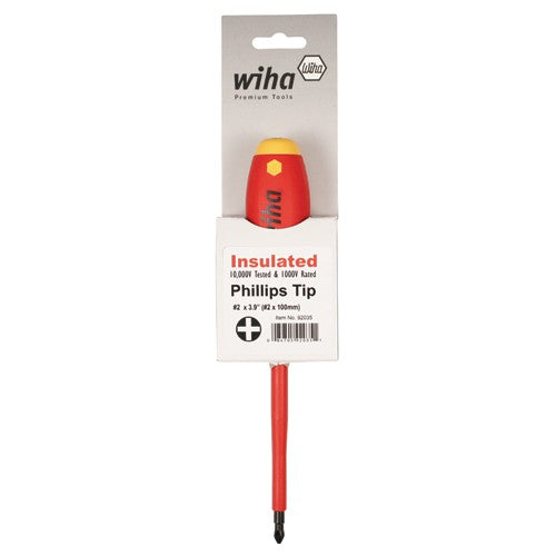 Insulated Cushion Grip Phillips Screwdriver #4 × 200 mm In Carded Hanger - Benchmark Tooling