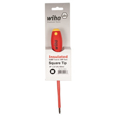 Insulated Cushion Grip Square Tip Screwdriver #1 × 100 mm In Carded Hanger - Benchmark Tooling