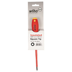 Insulated Cushion Grip Square Tip Screwdriver #2 × 150 mm In Carded Hanger - Benchmark Tooling