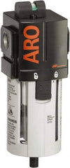 ARO/Ingersoll-Rand - 1/2" Port Coalescing Filter - Polycarbonate Bowl, Manual Drain, 150 Max psi, 0.3 Micron Rating, 2.756" Long x 2.874" Wide x 7.717" High - Benchmark Tooling