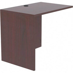 ALERA - Woodgrain Laminate Return/Bridge Shell Desk - 35" Wide x 23-5/8" Deep x 29-5/8" High, Mahogany - Benchmark Tooling