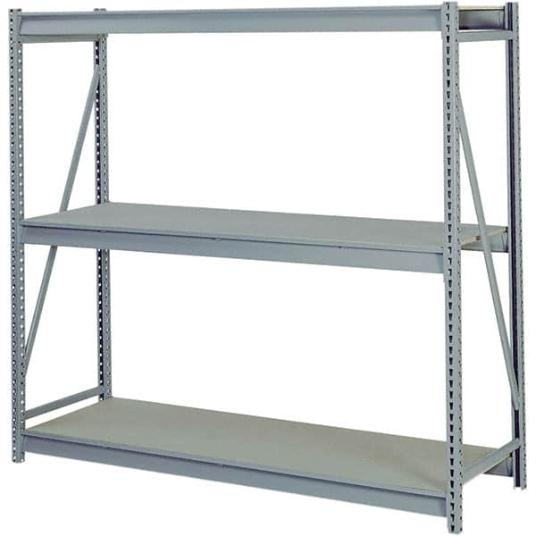Lyon - 3 Shelf Starter Particle Board Steel Shelving - 10,000 Lb Capacity, 96" Wide x 84" High x 48" Deep, Dove Gray - Benchmark Tooling