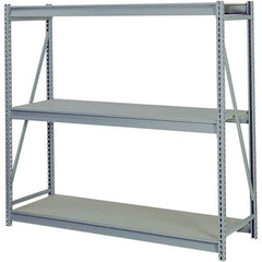 Lyon - 3 Shelf Starter Particle Board Steel Shelving - 10,000 Lb Capacity, 96" Wide x 84" High x 48" Deep, Dove Gray - Benchmark Tooling