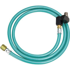 Dynabrade - 8mm ID x 12.7mm OD 5' Long Hose - Male/Male Ends, 90 Working psi, 1/4" Fitting, Green - Benchmark Tooling