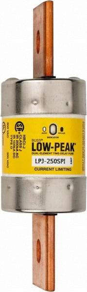 Cooper Bussmann - 300 VDC, 600 VAC, 250 Amp, Time Delay General Purpose Fuse - Bolt-on Mount, 7-1/8" OAL, 100 at DC, 300 at AC (RMS) kA Rating, 2" Diam - Benchmark Tooling