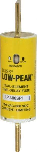 Cooper Bussmann - 300 VDC, 600 VAC, 80 Amp, Time Delay General Purpose Fuse - Bolt-on Mount, 4-5/8" OAL, 100 at DC, 300 at AC (RMS) kA Rating, 1-1/8" Diam - Benchmark Tooling