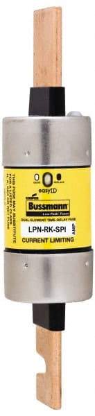 Cooper Bussmann - 250 VAC/VDC, 300 Amp, Time Delay General Purpose Fuse - Bolt-on Mount, 8-5/8" OAL, 100 at DC, 300 at AC (RMS) kA Rating, 2-3/8" Diam - Benchmark Tooling