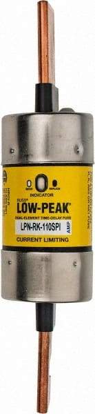 Cooper Bussmann - 250 VAC/VDC, 110 Amp, Time Delay General Purpose Fuse - Bolt-on Mount, 7-1/8" OAL, 100 at DC, 300 at AC (RMS) kA Rating, 1-19/32" Diam - Benchmark Tooling