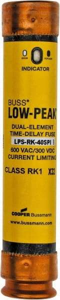 Cooper Bussmann - 300 VDC, 600 VAC, 40 Amp, Time Delay General Purpose Fuse - Fuse Holder Mount, 5-1/2" OAL, 100 at DC, 300 at AC (RMS) kA Rating, 27mm Diam - Benchmark Tooling