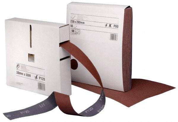 3M - 1" x 20 Yd 240 Grit Aluminum Oxide Cloth Roll - Very Fine Grade, J Weighted Backing - Benchmark Tooling