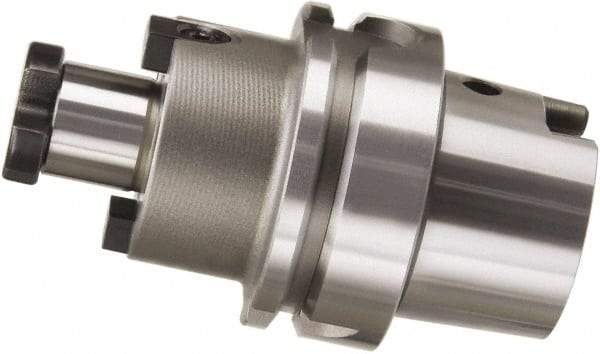 Accupro - HSK63A Taper Shank 3/4" Pilot Diam Shell Mill Holder - 3" Flange to Nose End Projection, 3/8-24 Lock Screw - Exact Industrial Supply