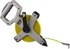 Komelon - 100' x 1/2" Yellow Steel Blade Tape Measure - 1/8" Graduation, Gray ABS Plastic Case - Benchmark Tooling