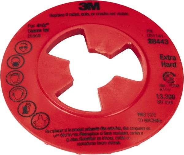 3M - Face Plate Disc Backing Pad - 4-1/2 Inch Diameter x 7/8 Inch Thick - Benchmark Tooling