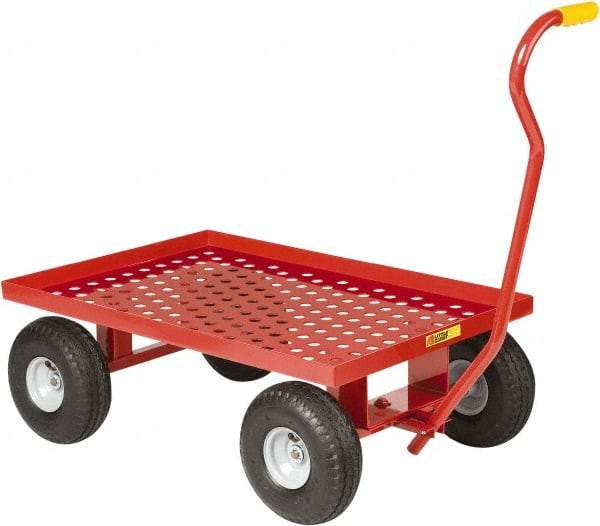 Little Giant - 1,200 Lb Capacity Steel Perforated Steel Deck Wagon Truck - Steel Deck, 24" OAW - Benchmark Tooling