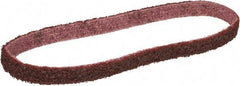 3M - 3/8" Wide x 13" OAL, Aluminum Oxide Abrasive Belt - Aluminum Oxide, Medium, Nonwoven, Series SC-BS - Benchmark Tooling