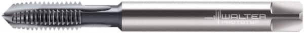 Walter-Prototyp - M2.5x0.45 Metric, 2 Flute, Bright Finish, Powdered Metal Spiral Point Tap - Plug Chamfer, Right Hand Thread, 50mm OAL, 9mm Thread Length, 2.8mm Shank Diam, 6HX Class of Fit, Series 202161 - Exact Industrial Supply