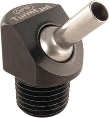 QPM Products - 5/16" Hose Inside Diam, Coolant Hose Nozzle - NPT, for Use with CNC Lathes - Benchmark Tooling