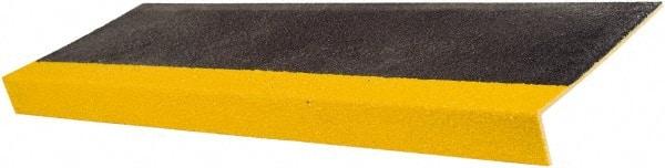 Rust-Oleum - Black & Yellow Solid Color Anti-Slip Vinyl Cleat - 10" Wide x 4' Long x 1" Thick, General Traffic - Benchmark Tooling